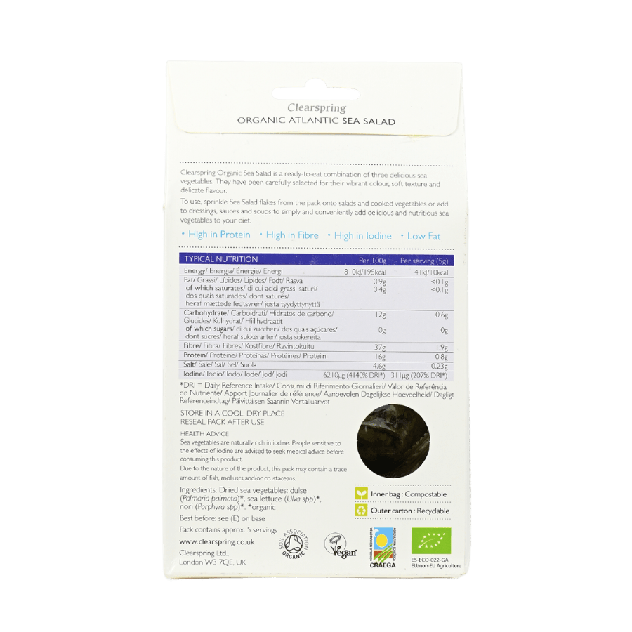 Rong biển hữu cơ Sea Salad – Clearspring (25g)