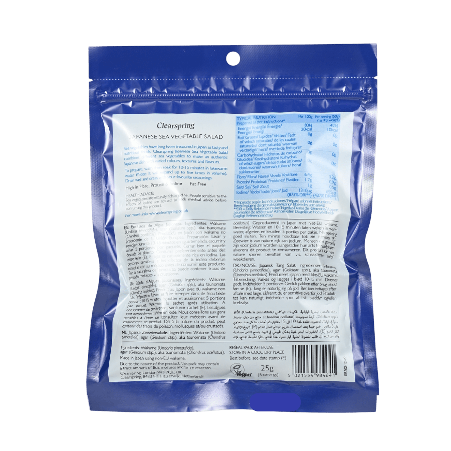 Rong biển hữu cơ trộn Salad Clearspring (25g)