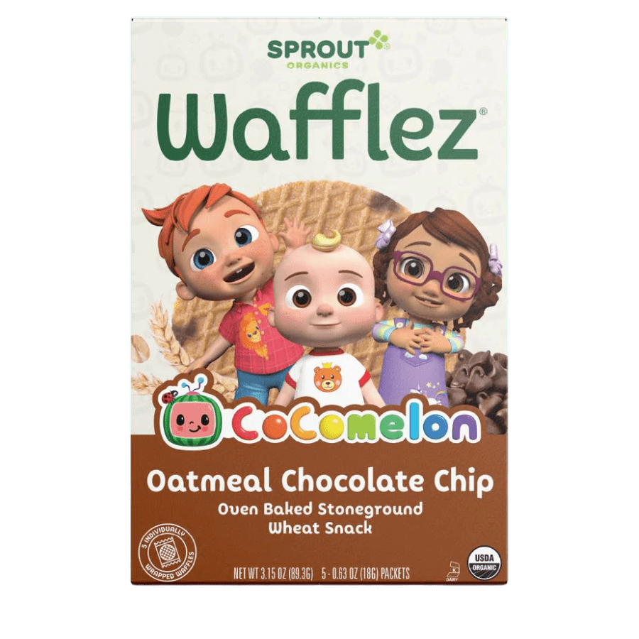 Bánh Waffle hữu cơ CoComelon – Yến mạch & Socola Chip – 12 month+