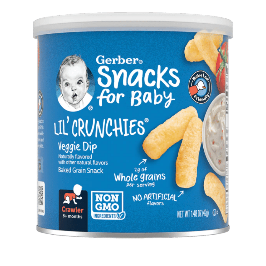 Bánh ăn dặm Gerber Lil Crunchies – Rau củ – 8 month+ (42g)
