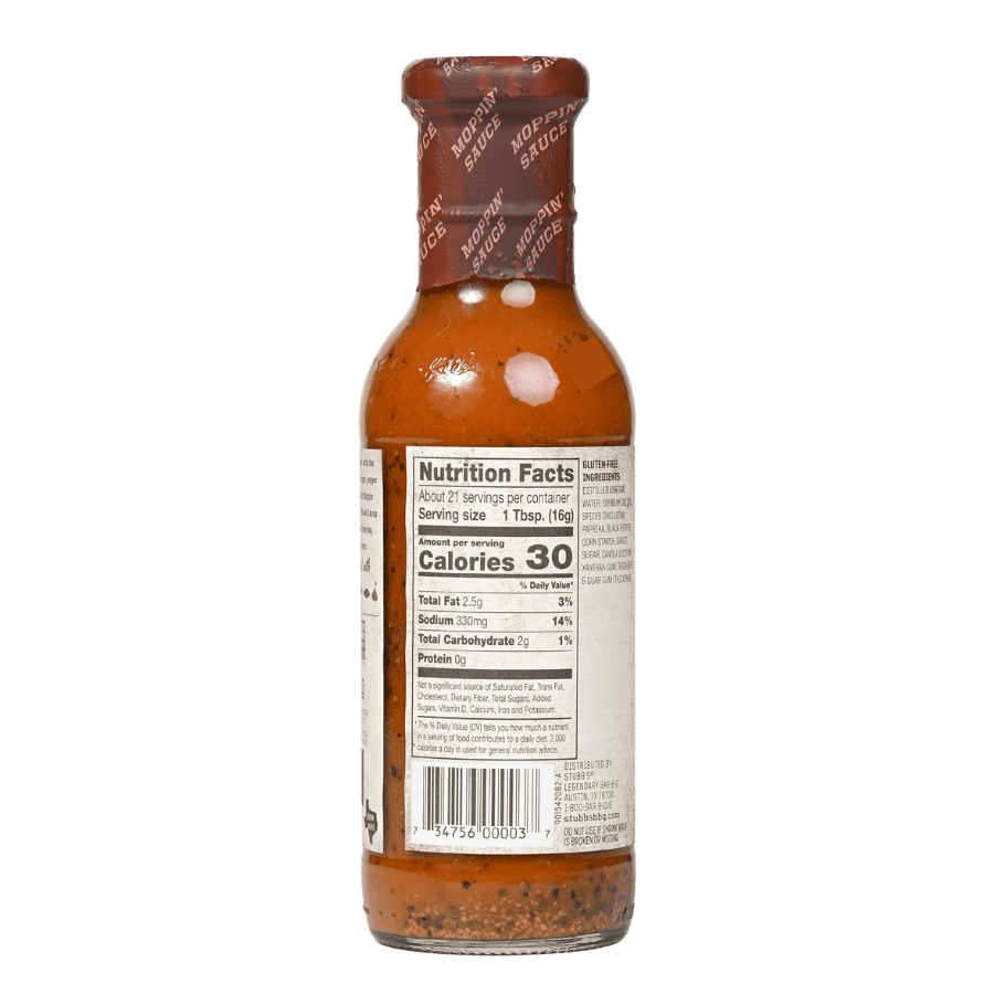 Nước xốt ít Calories – Moppin’ Sauce – Stubb’s (340g)