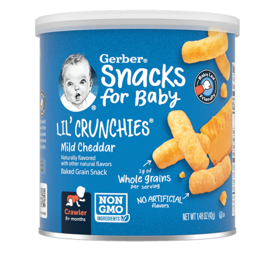 Bánh ăn dặm Gerber Lil Crunchies – Phô mai – 8 month+ (42g)