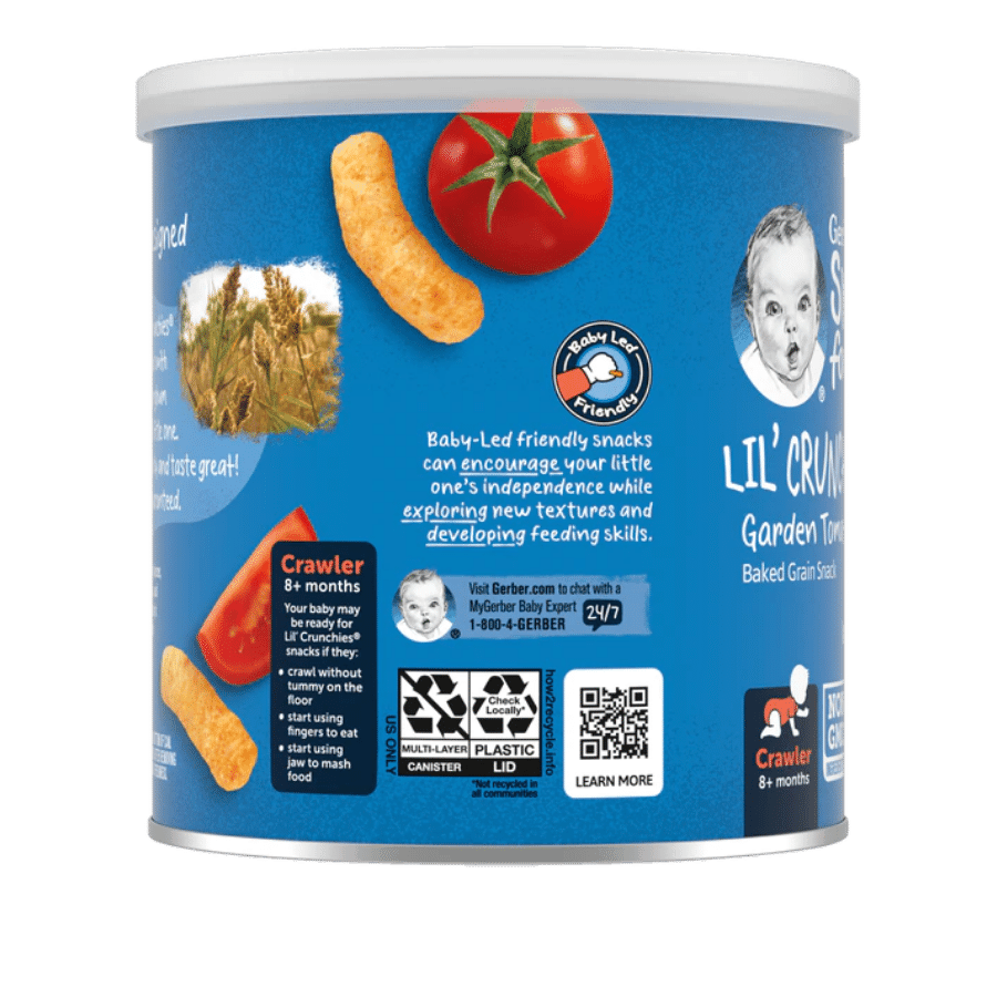 Bánh ăn dặm Gerber Lil Crunchies – Cà chua – 8 month+ (42g)