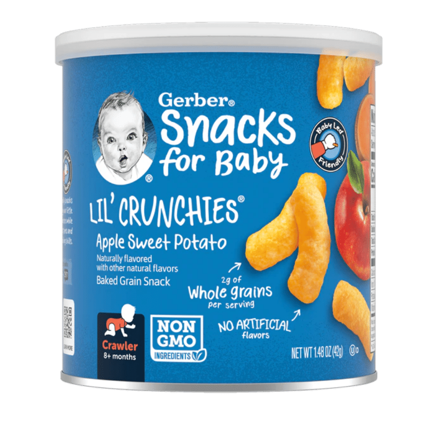 Bánh ăn dặm Gerber Lil Crunchies – Khoai lang & Táo – 8 month+ (42g)