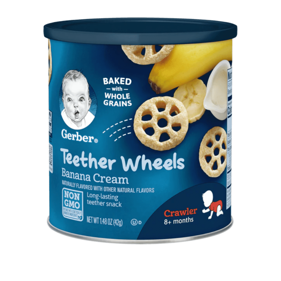 Bánh ăn dặm Gerber Teether Wheels – Chuối – 8 month+ (42g)