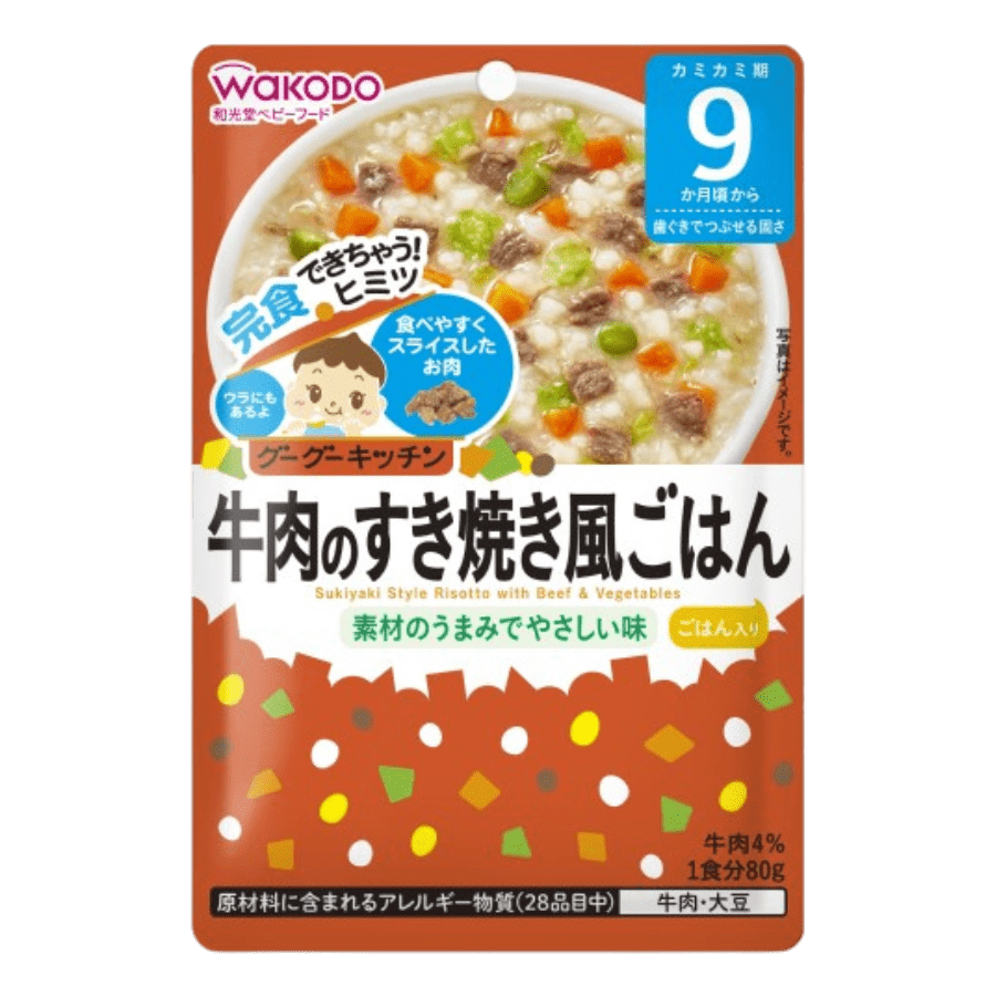 Cháo Nhật Wakodo – Risotto thịt bò, rau củ (80g) – 9 month+