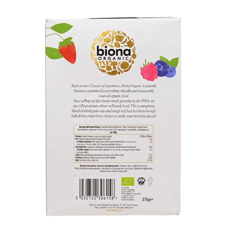 Granola hữu cơ – Berry Mix – Biona Organic (375g)