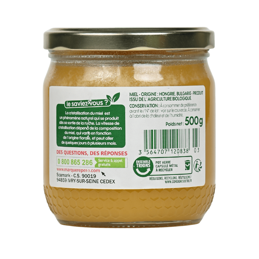Mật ong hoa nhãn hữu cơ dạng kem – BiO village (500g)