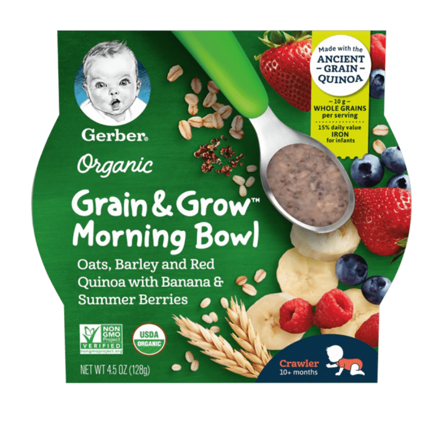 Cháo ăn dặm hữu cơ Gerber – Yến mạch, Quinoa & Quả mọng – 10 month+