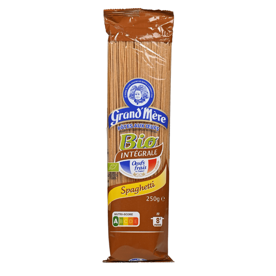 Mì Spaghetti hữu cơ nguyên cám – Grand Mère (250g)