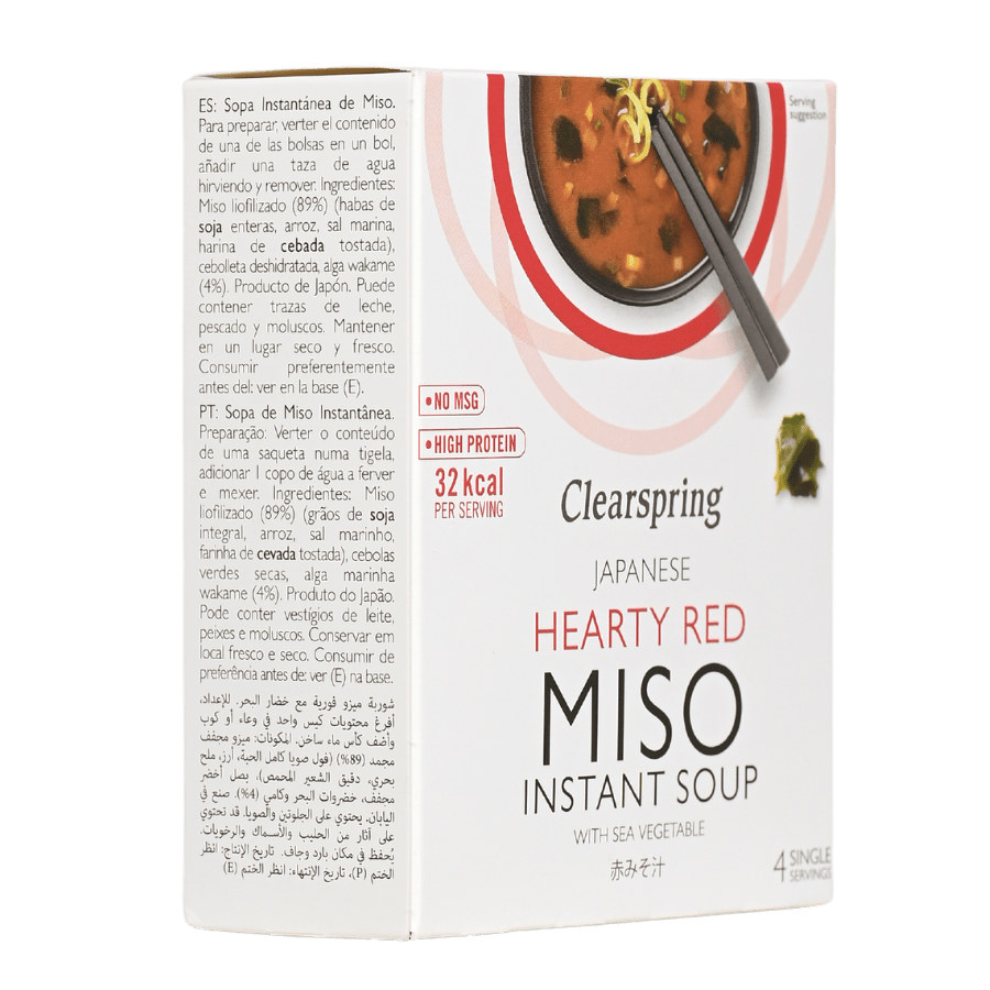 Súp Miso hữu cơ – Hearty Red – Clearspring (40g)