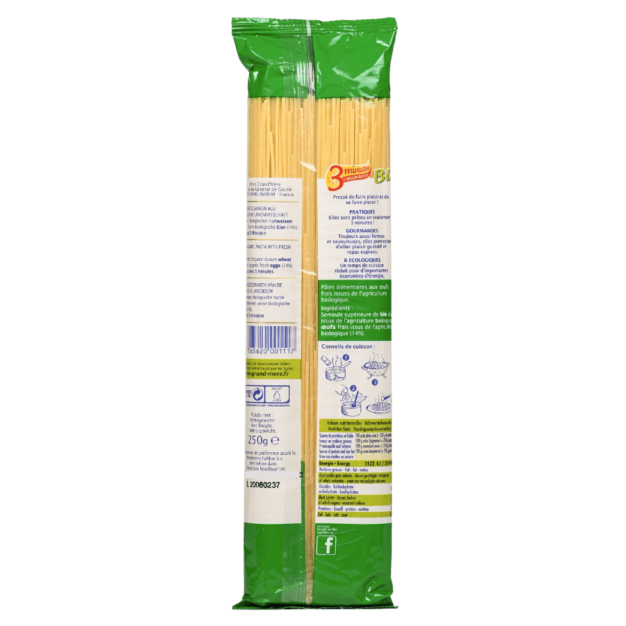 Mì Spaghetti hữu cơ – Grand Mère (250g)