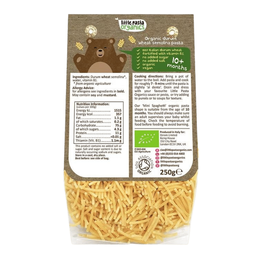 Mì Spaghetti hữu cơ – 10 month+ (250g)