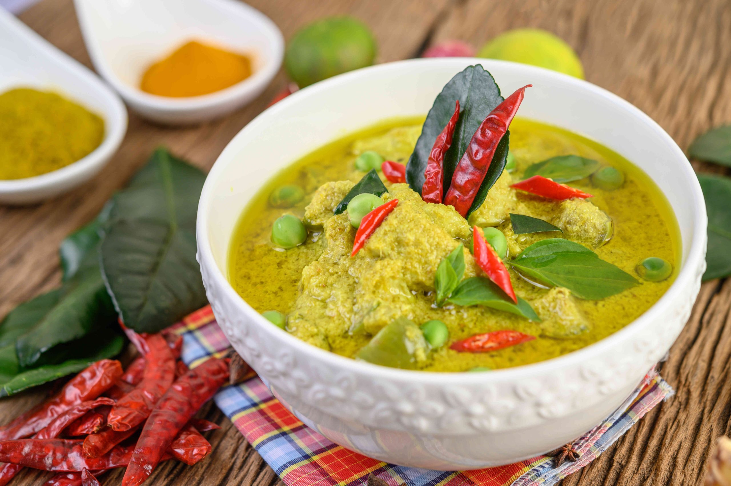 Thai green curry with 15 kinds of Vietnamese ingredients