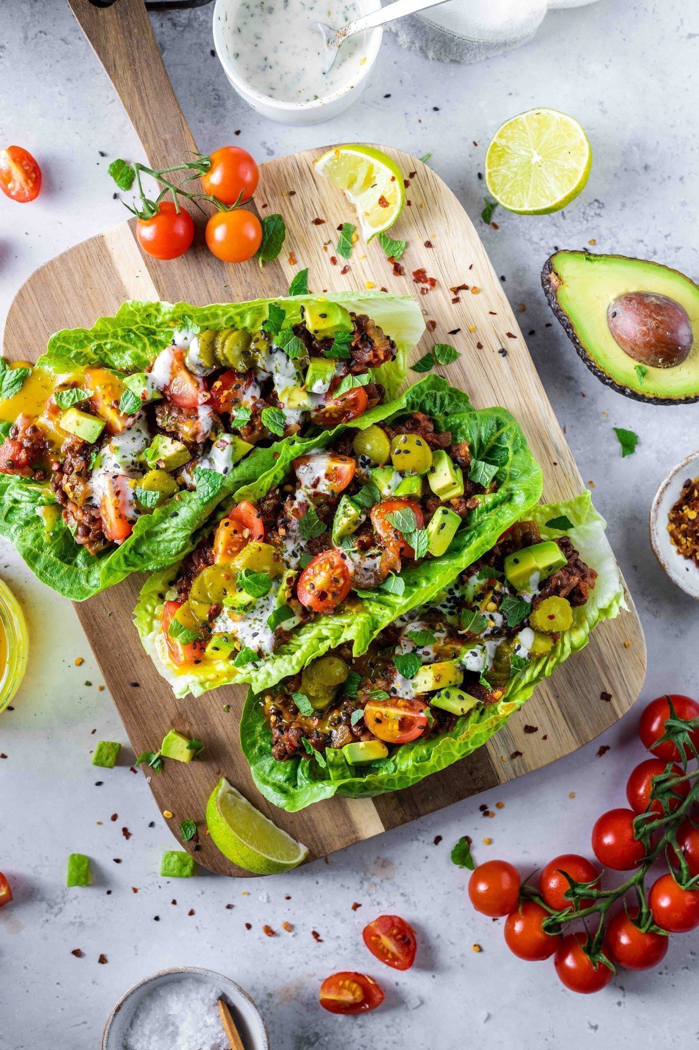 Tacos Rau Diếp - Công Thức Diet Đơn Giản