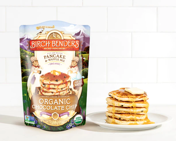 Bột bánh Pancake hữu cơ Chocolate Chip – Birch Benders – 454g