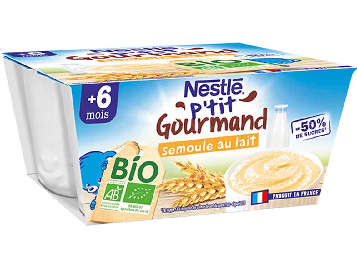 Váng sữa Nestle hữu cơ cho bé  – Vị Lúa Mì (60g) – 6 month+