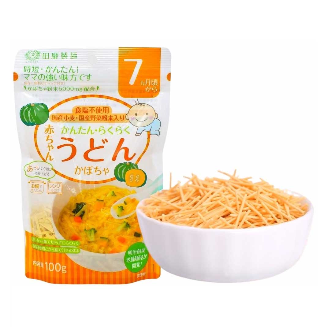 Mì Udon ăn dặm cho bé 7 tháng – Bí đỏ – 120g