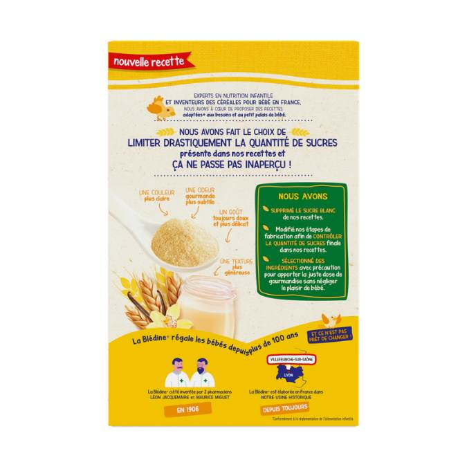 Bột lắc sữa Bledina – Lúa mì, Vani – 6 month+ (400g)